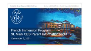 French Immersion Parent Information Night